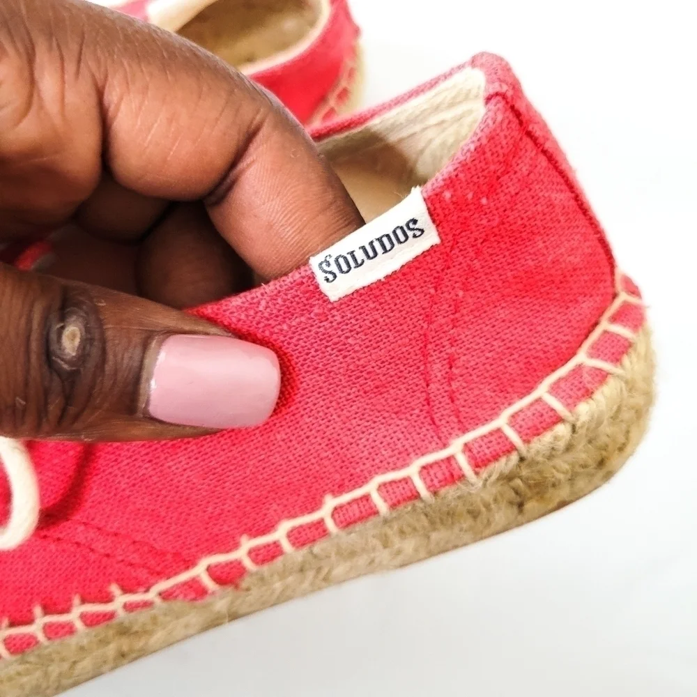 Soludos red lace